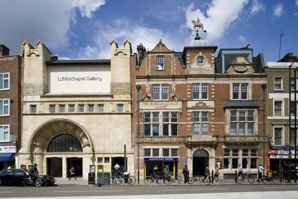 Whitechapel Art Gallery, London, England. Architects: gallery by Charles Harrison Townsend, library by Potts, Son & Hennings, expansion by Robbrecht en Daem
